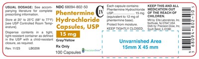 Phentermine 15mg 100ct (Phentermine HCl 15mg 100ct Caps)